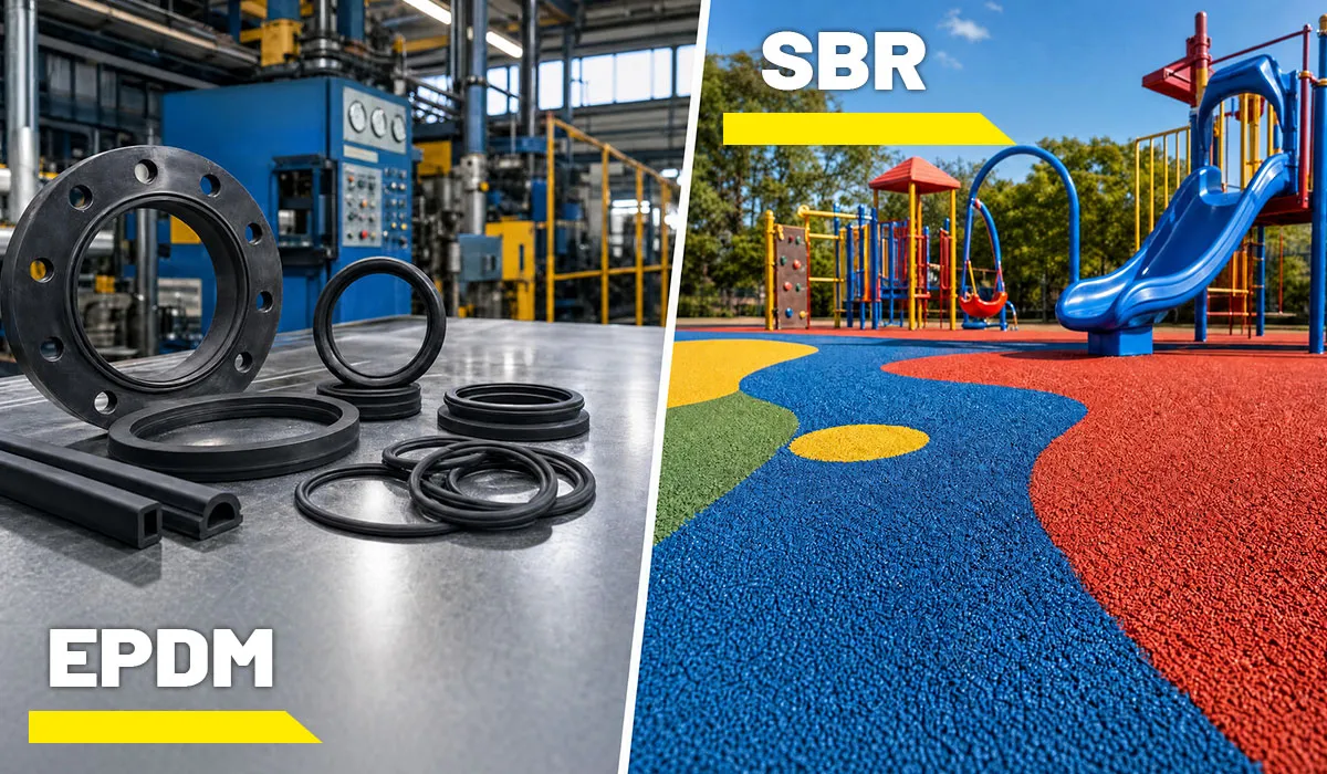 Сравнение резиновых гранул EPDM и SBR для спортивных покрытий